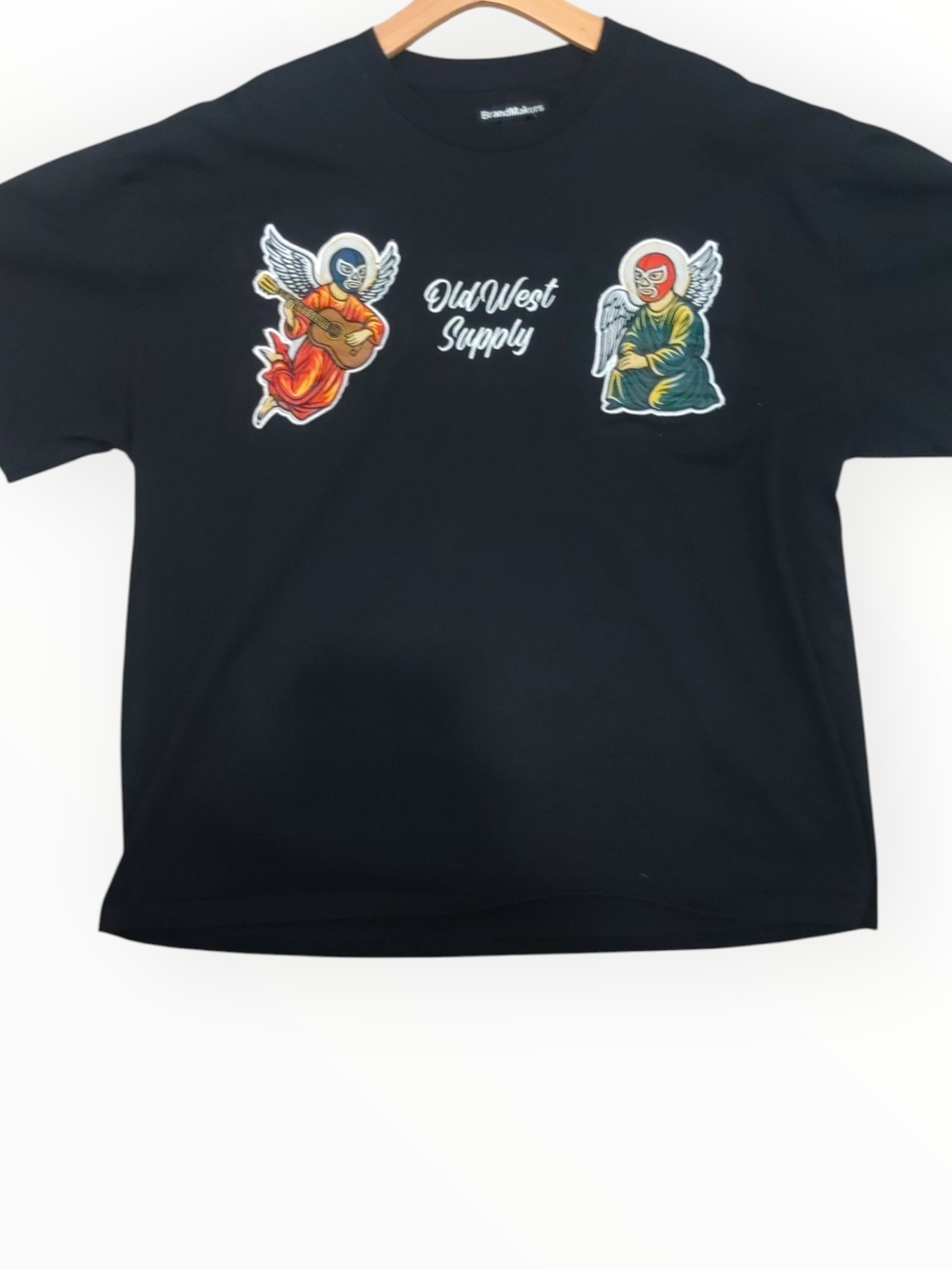 BrandMakers Old West Religious Graphic Tee XXL Black Crew Neck